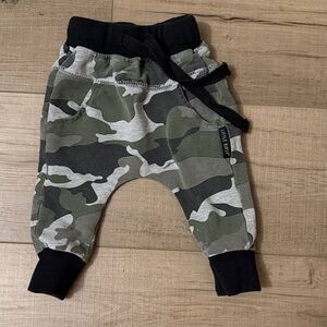 Little Bipsy Camo Jogger Pants in Green and Gray